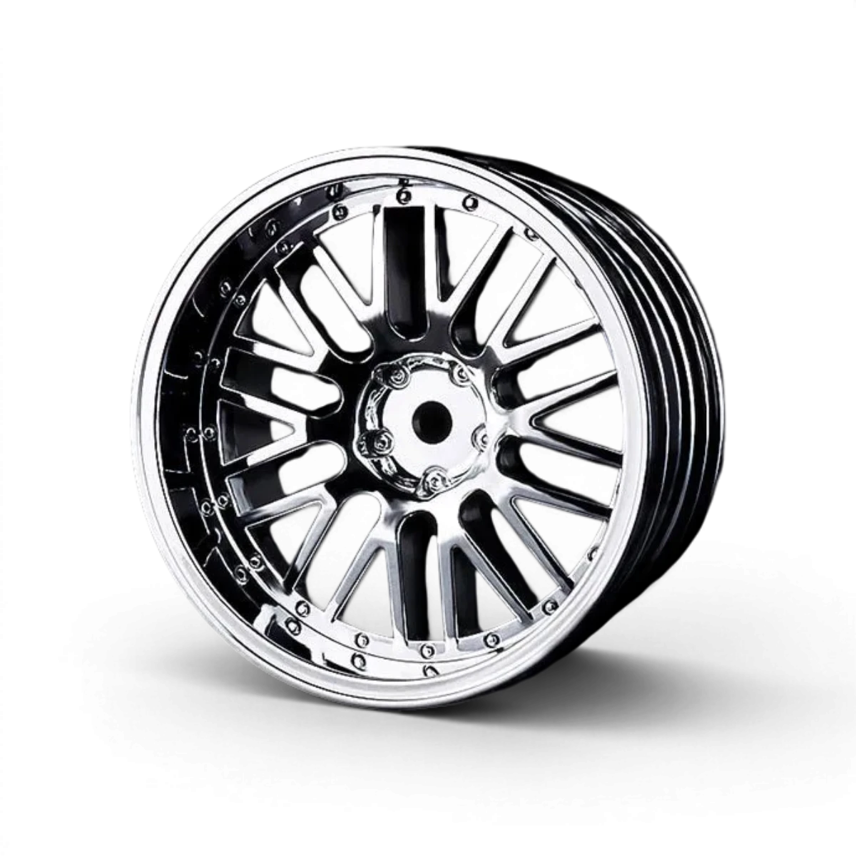 Jantes en alliage Max Speed Technology, 10 rayons, 2 nervures, finition chromée brillante, pour véhicule sportif.