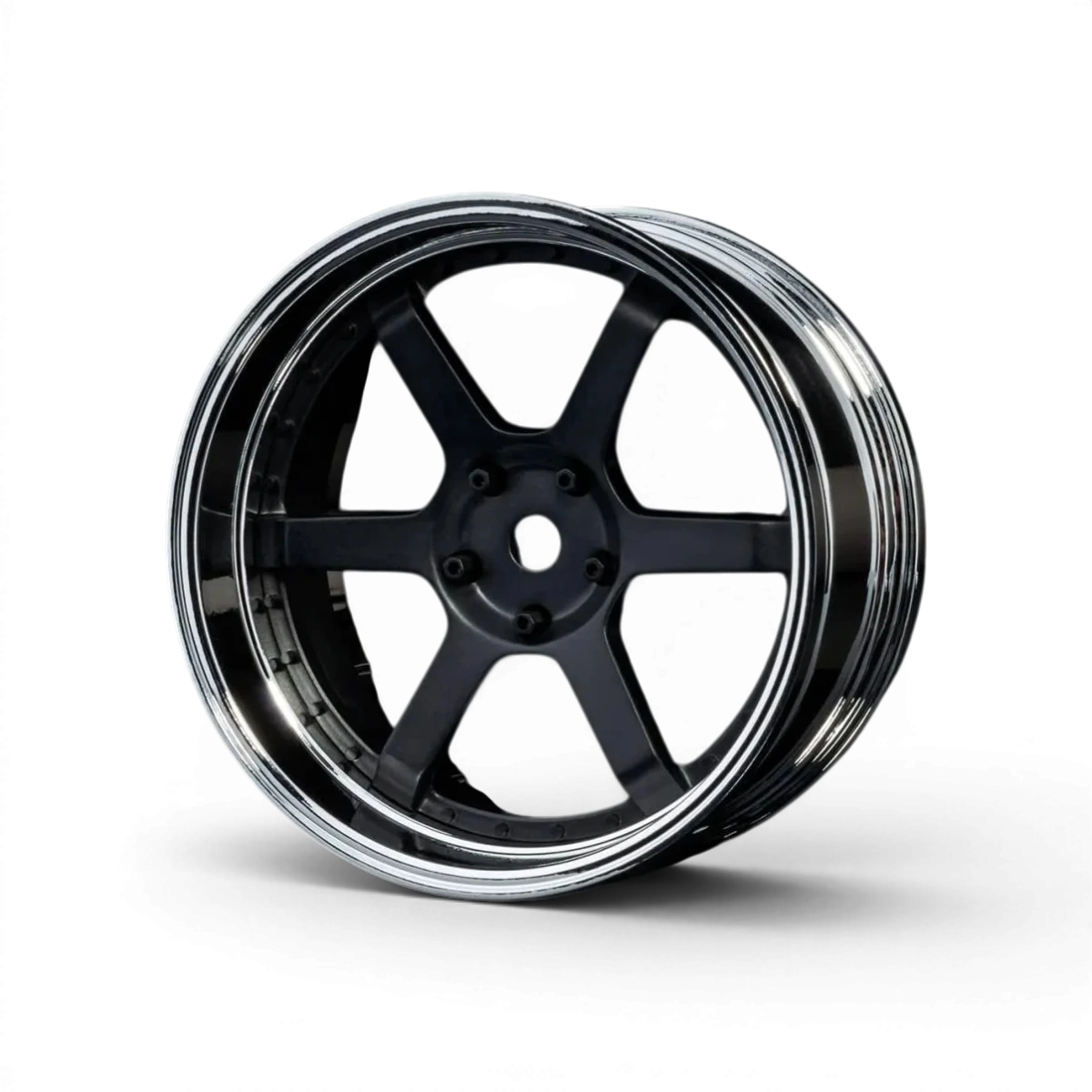 Jantes Max Speed Technology 106 avec offset réglable, finition chrome et noire mate, roues pour voiture sportive.