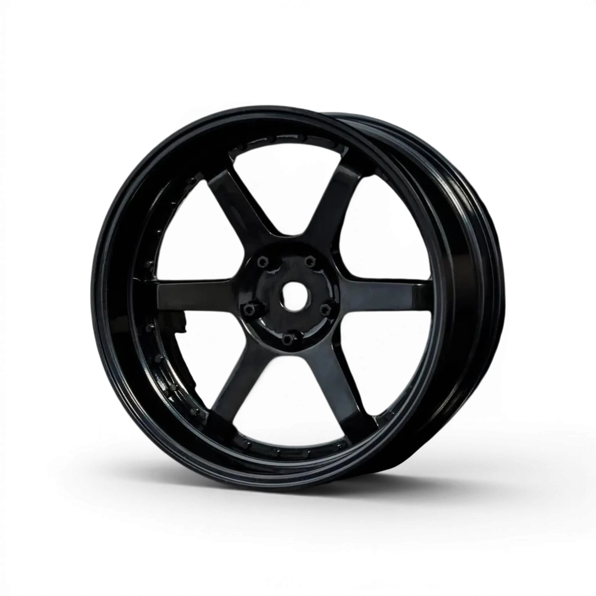Jantes Max Speed Technology 106 Offset réglables noires, vue de face, montrant le design robuste et la finition noire brillante.