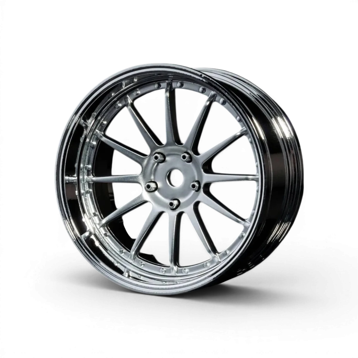Jantes Max Speed Technology de 21 pouces avec offset réglable, finition chromée et gris mat pour voitures de sport.