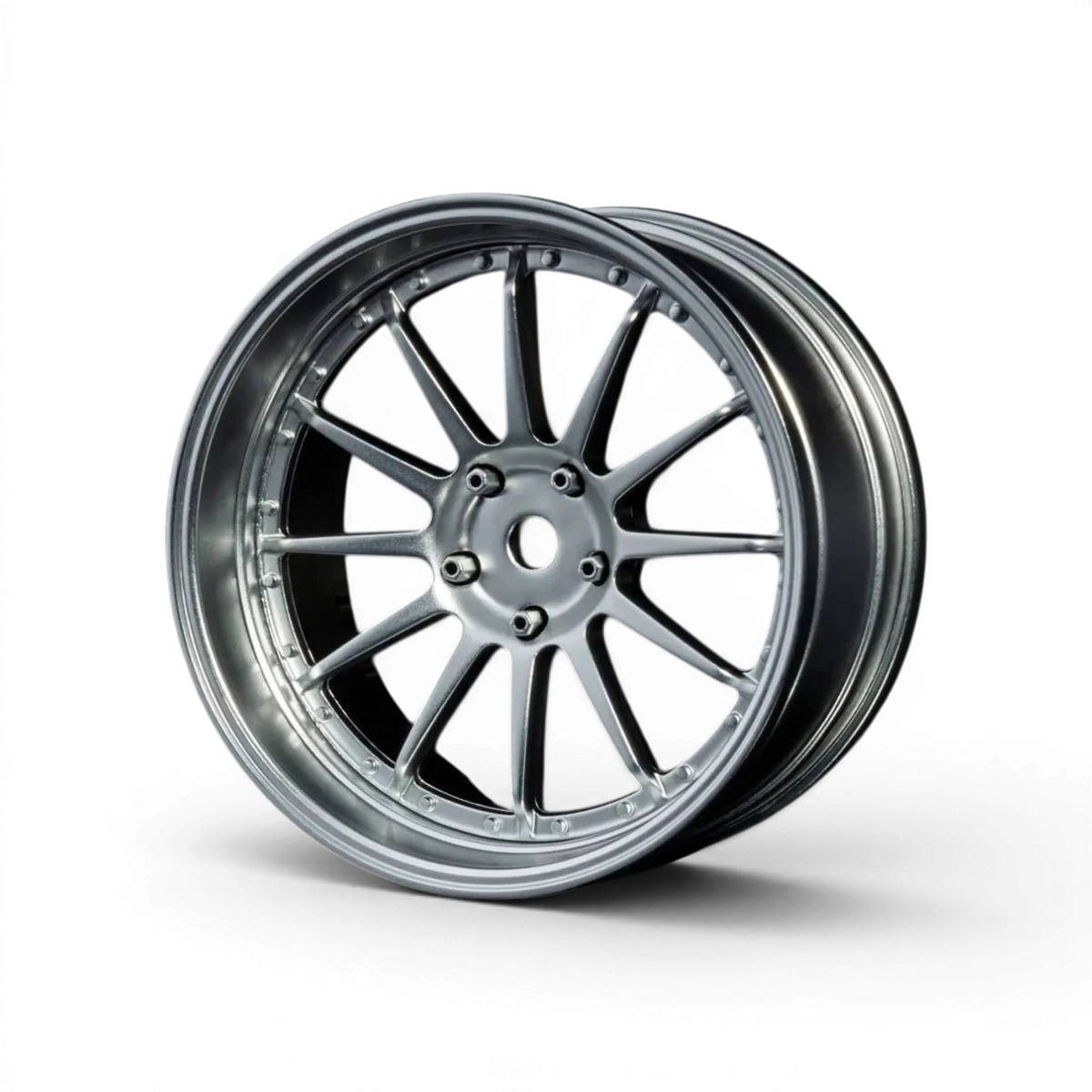 Jantes 21 pouces Max Speed Technology, réglables, gris mat, pour voitures de drift, vue de face avec design moderne et finition mate