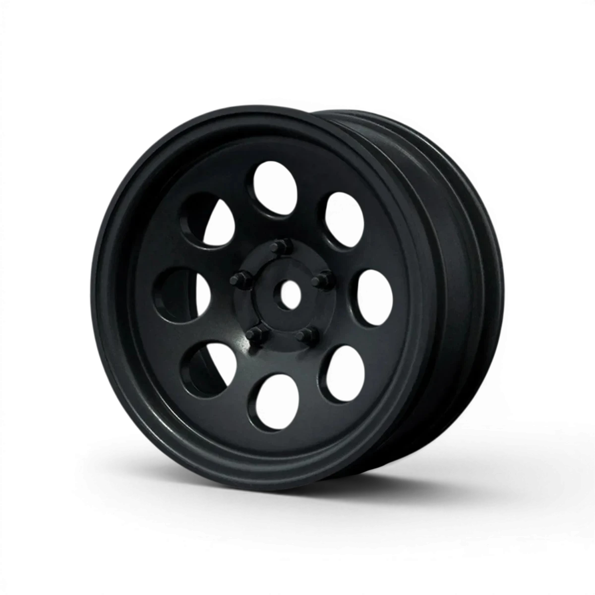 Jantes noires mates 58H +5 de Max Speed Technology, roues robustes avec finition élégante, visibles en gros plan.