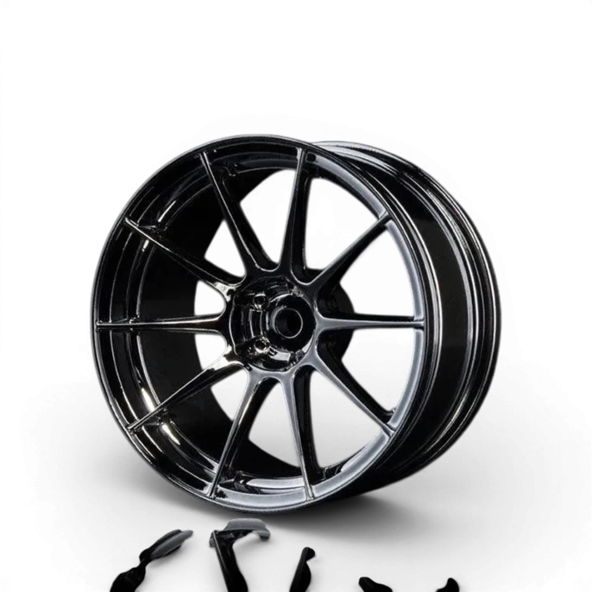 Jantes 5H +7 chromées et noires de Max Speed Technology, roues en alliage pour véhicule sportif.