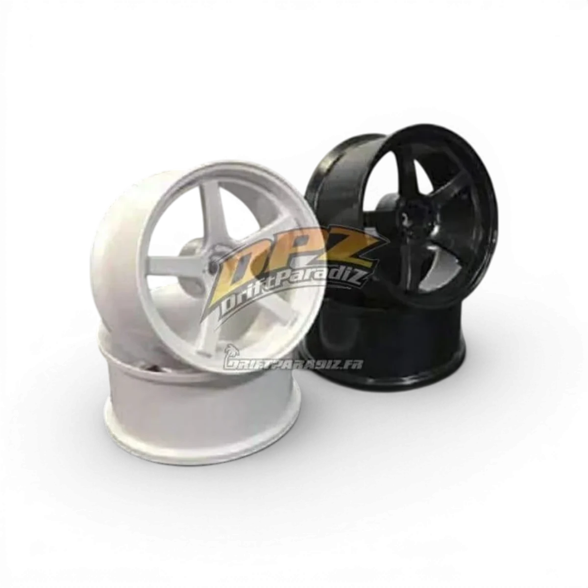 Jantes ARW01 5Mode noires de la marque ARP Circuit, roue de voiture avec finition noire brillante, vue en gros plan