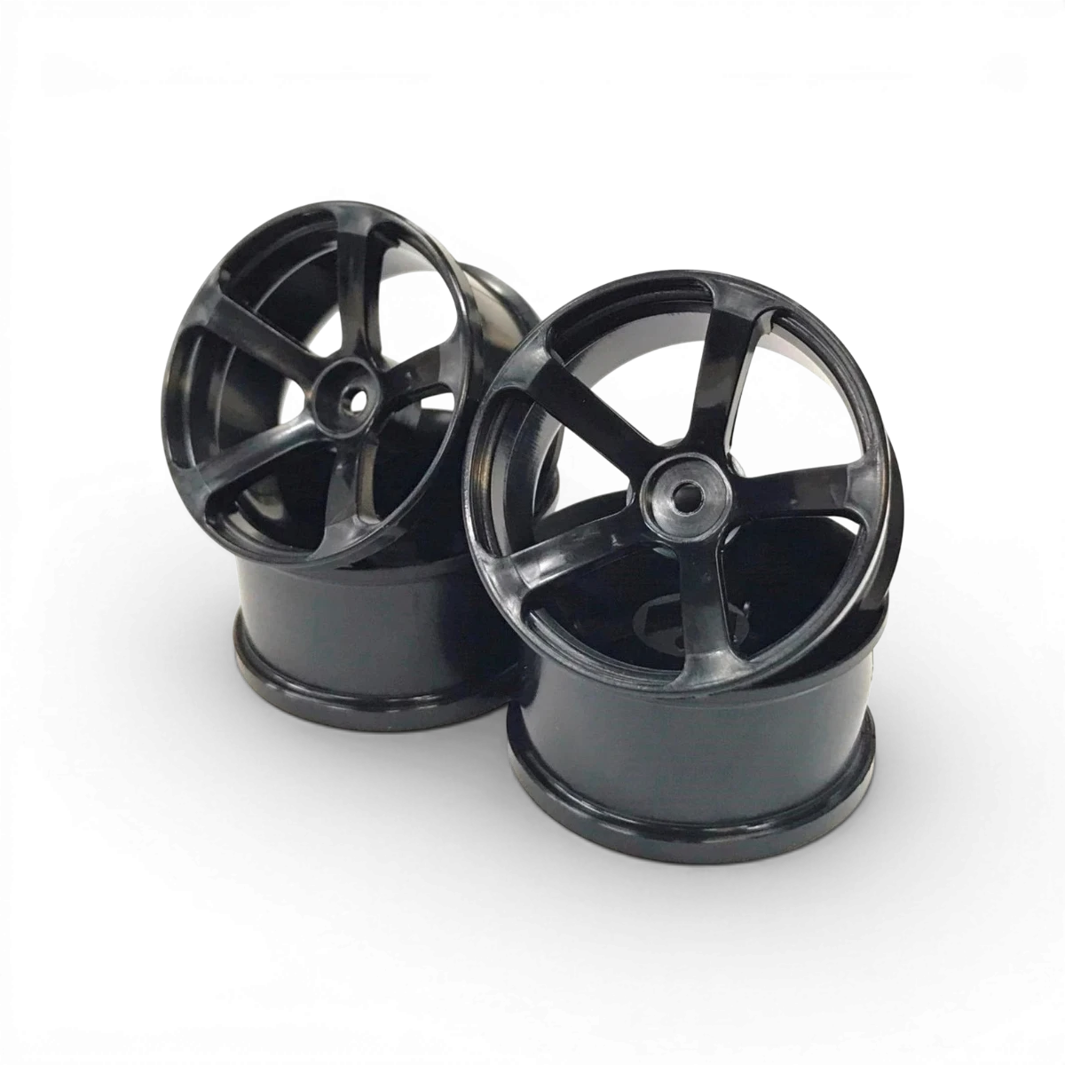 Jantes DRS-5 Noires de Topline avec offset +8, roues de haute traction pour voitures de drift, image montrant le design des jantes.