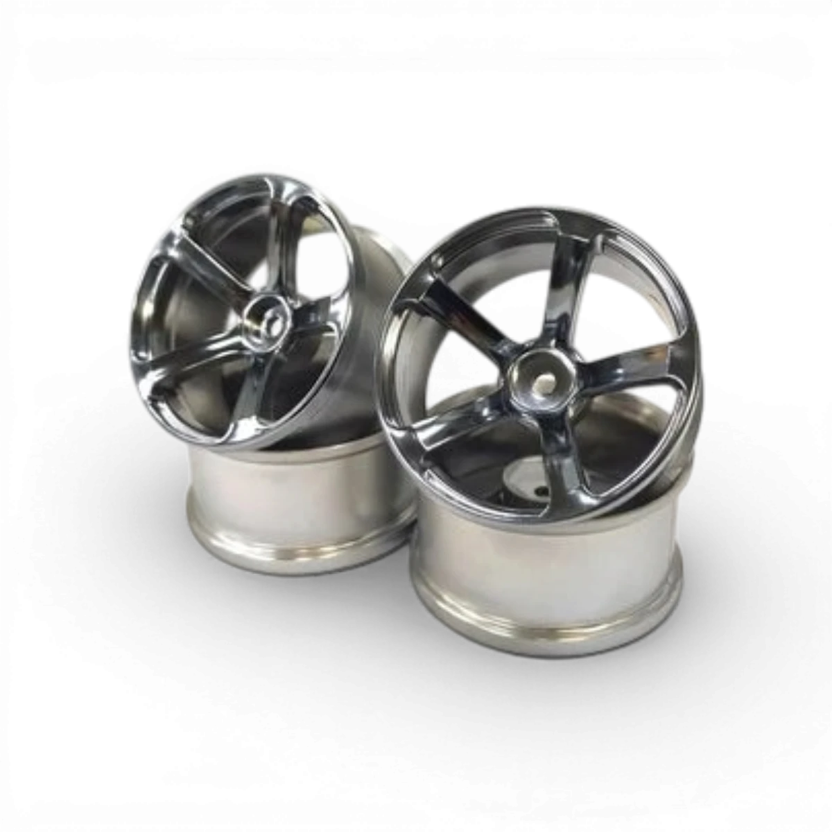 Jantes DRS Chromes mat Offset+3 de la marque Topline, roues en alliage avec finition chromée mate, vue de face.