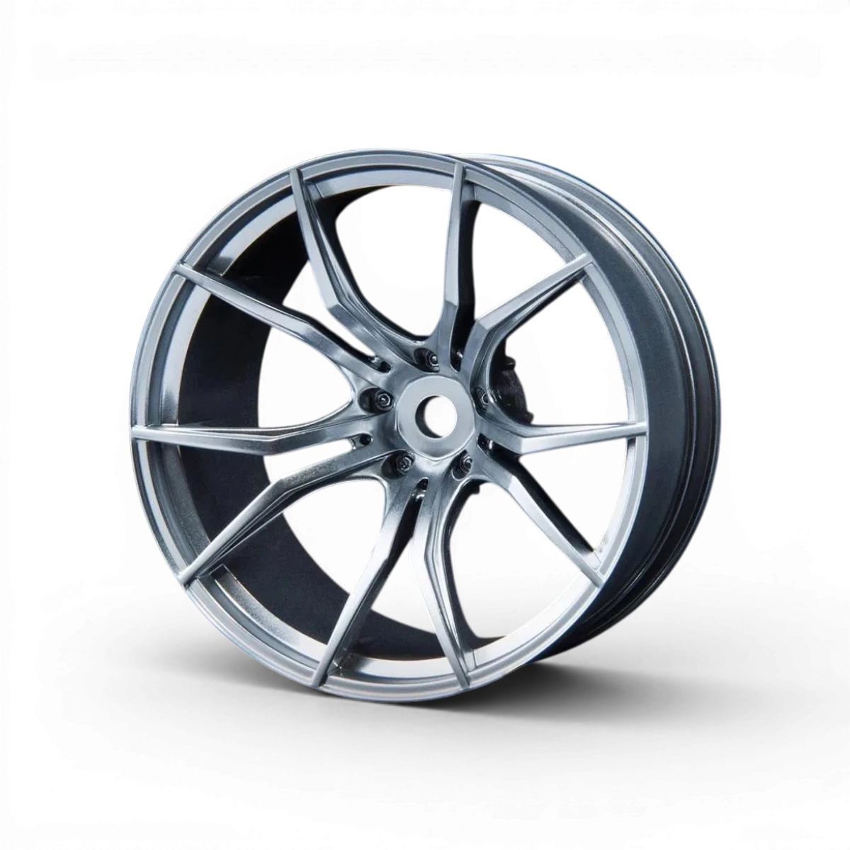 Jantes FX +11 Chrome Mat de Max Speed Technology, roue en alliage avec finition chromée mate, visible en gros plan.