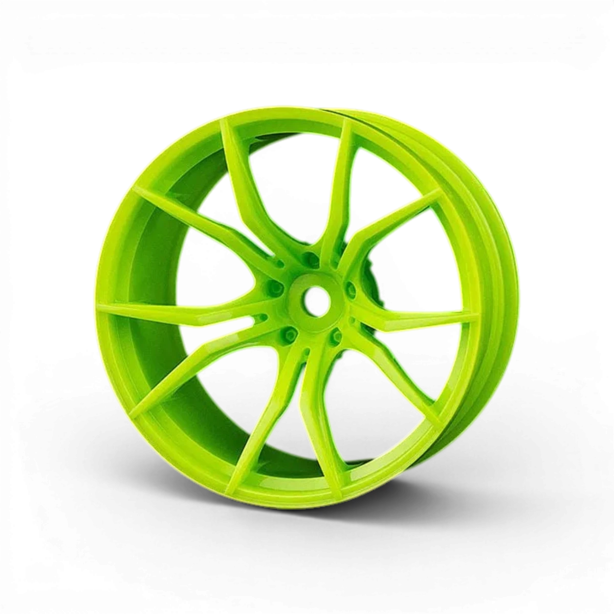 Jantes FX +11 vertes de Max Speed Technology, roues en alliage avec design moderne, visibles en gros plan.