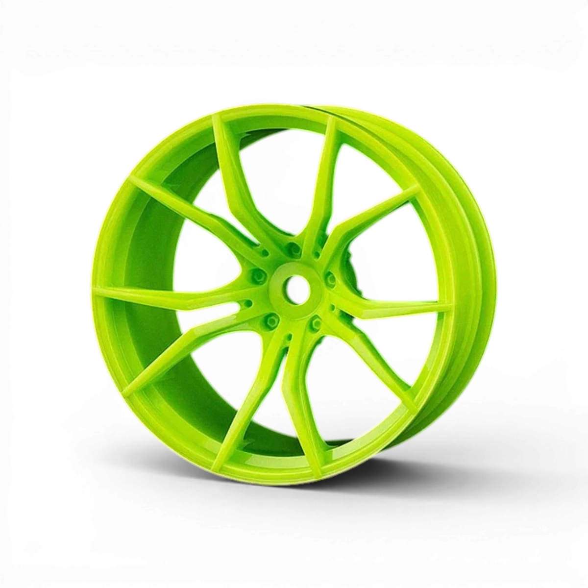 Jantes FX +8 vertes de Max Speed Technology, roues de haute performance avec finition verte brillante.