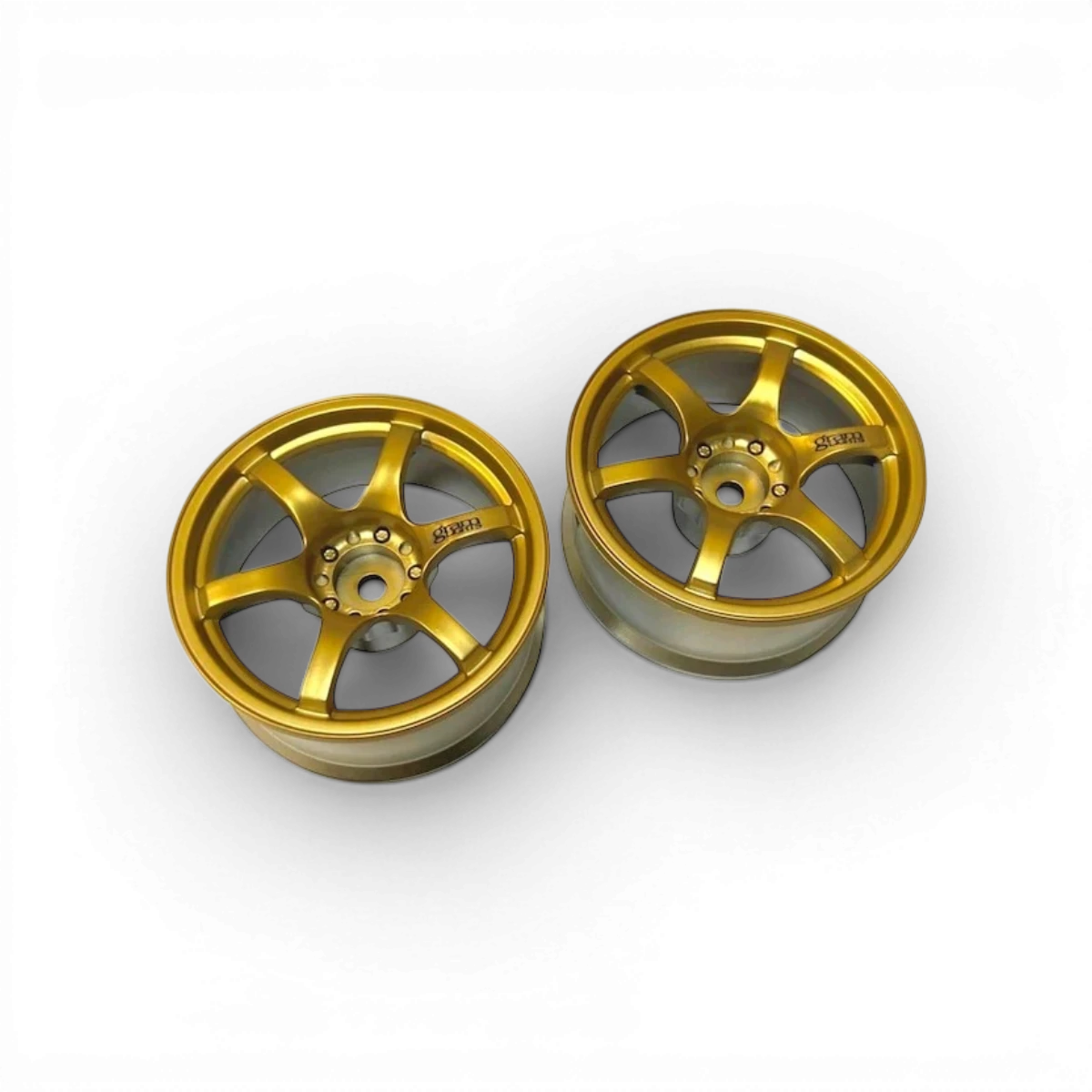 Jantes gram LIGHTS 57D +8 OR de Custom lab's, roues en alliage avec finition or, visibles en détail sur cette image.