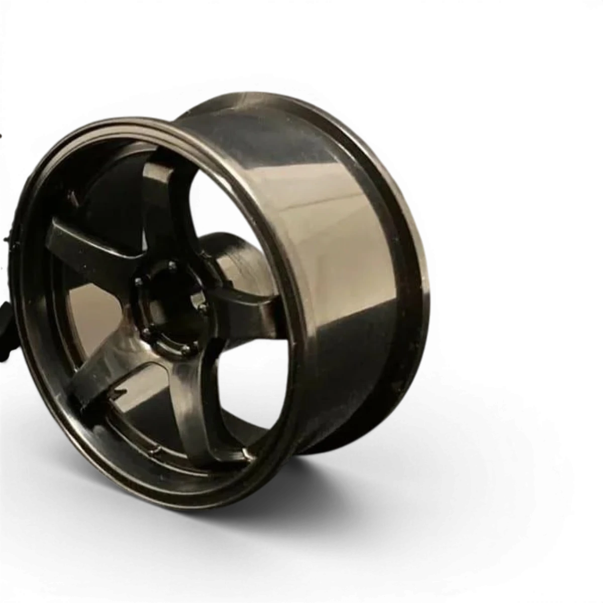 Jantes GT-C Type Plat OFFSET 6 Noire de la marque Topline, vue en gros plan sur un fond neutre.