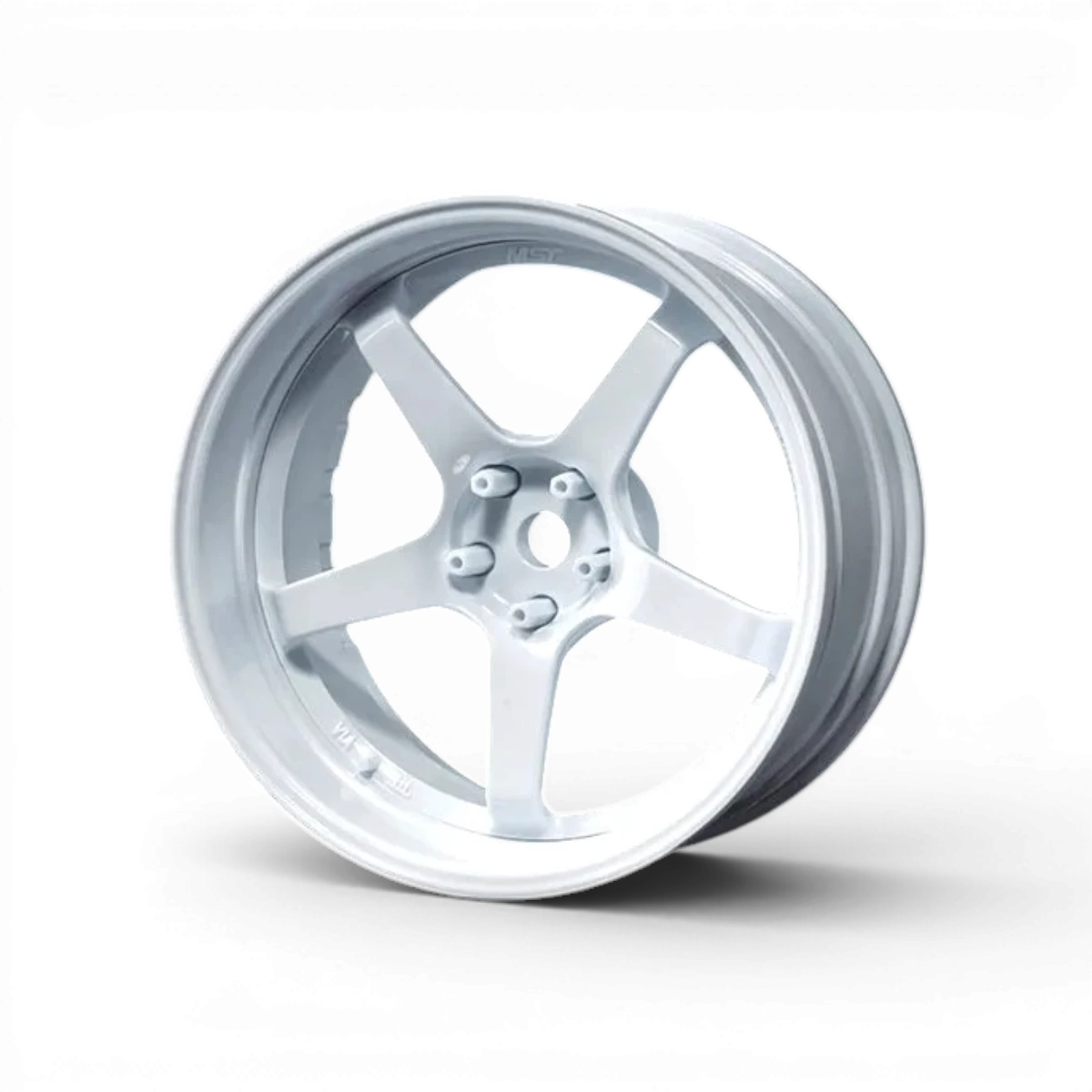 Jantes GT Offset réglable blanches de Max Speed Technology, roues en alliage avec design moderne, visibles de face.