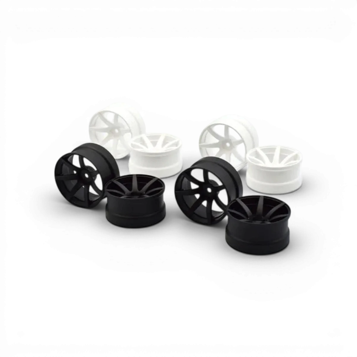Jantes JD7 Offset 6mm blanches de la marque Team Reve D, roues en alliage avec finition blanche.
