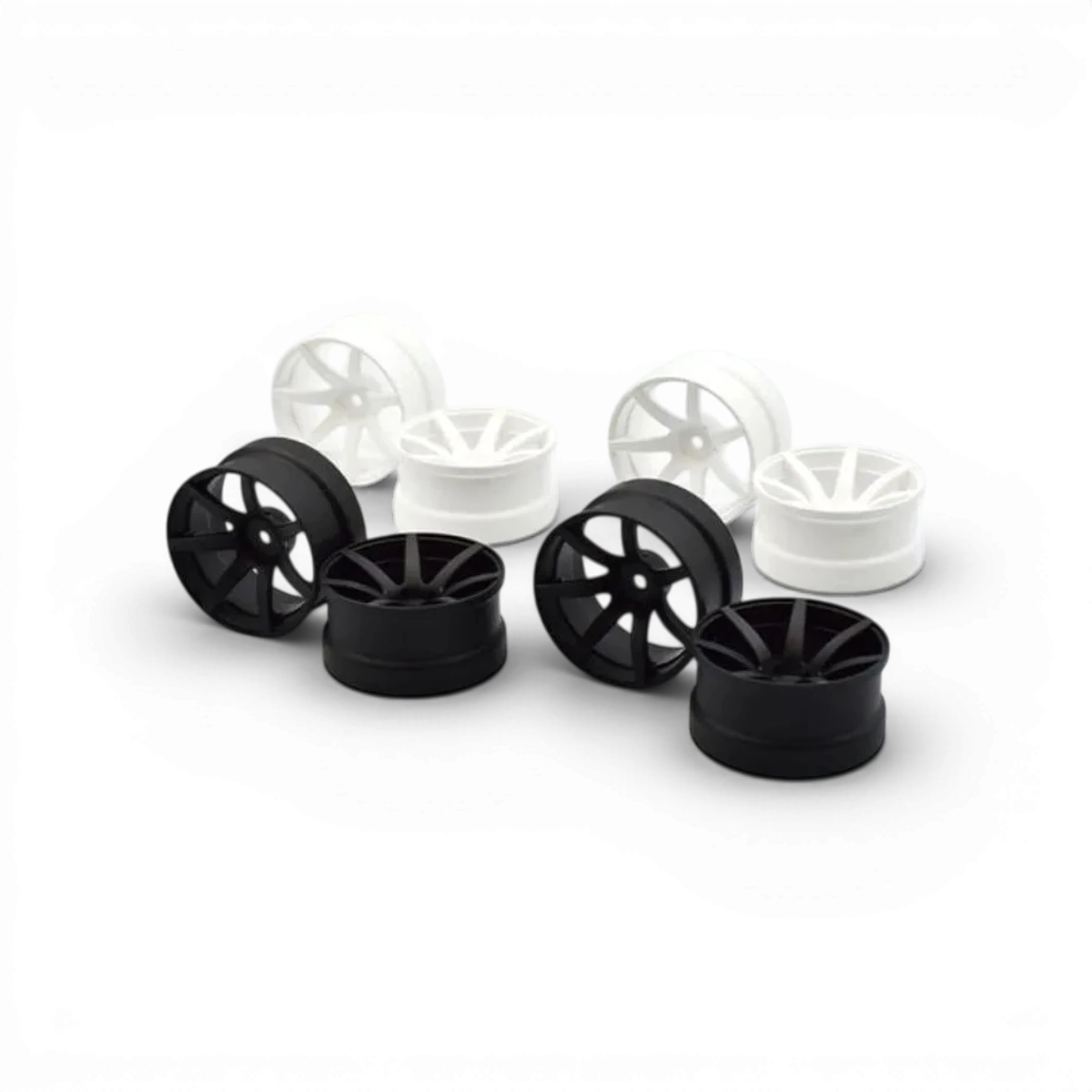 Jantes blanches JD7 Offset 8mm de Team Reve D pour roues, design moderne et finition nette.