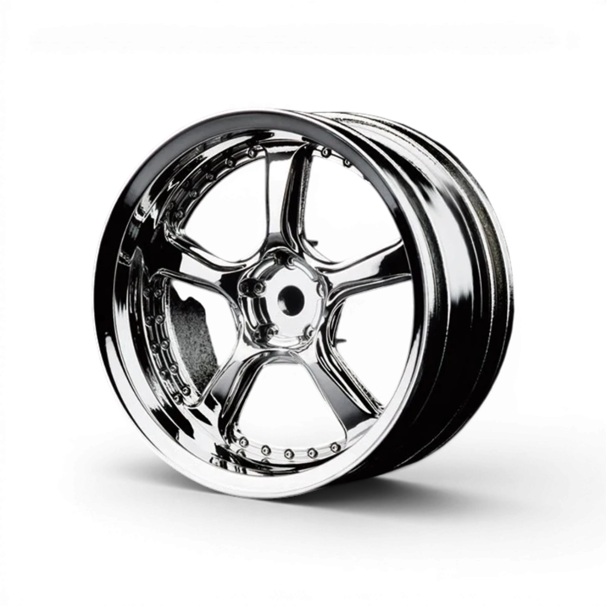 Jantes Kairos +5 chromées de Max Speed Technology, roues en alliage avec finition brillante, vues de face.