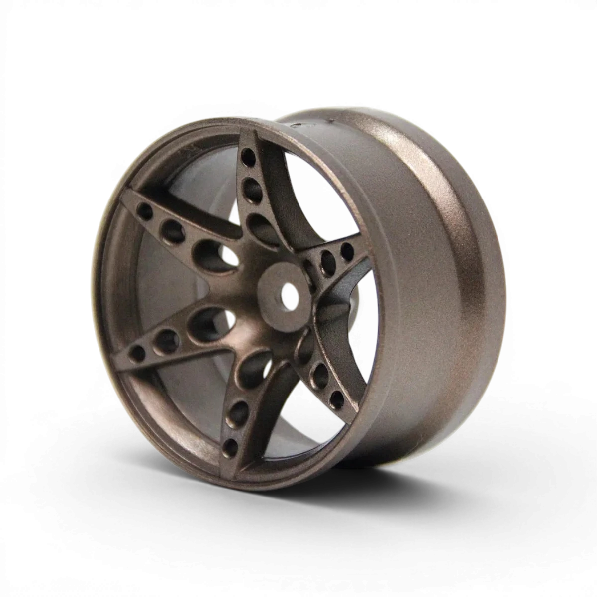Jantes R1 déport +6mm en bronze de la marque Src Sideways RC, conçues pour la personnalisation de véhicules radiocommandés.