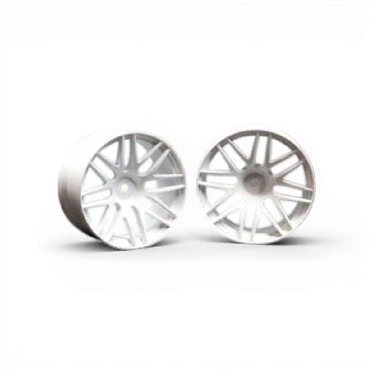 Jantes R2 déport +6mm blanches de la marque Src Sideways RC pour personnalisation de voiture RC.