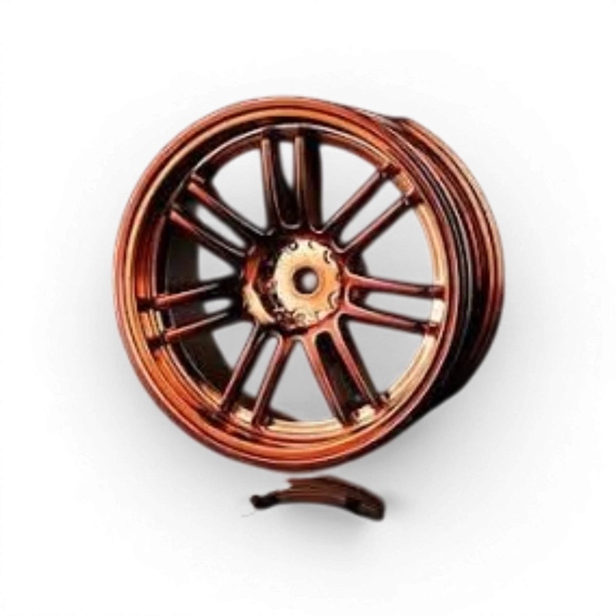 Jantes RE30 +5 Cuivre de Max Speed Technology, roues en alliage avec finition cuivre, visibles en image.