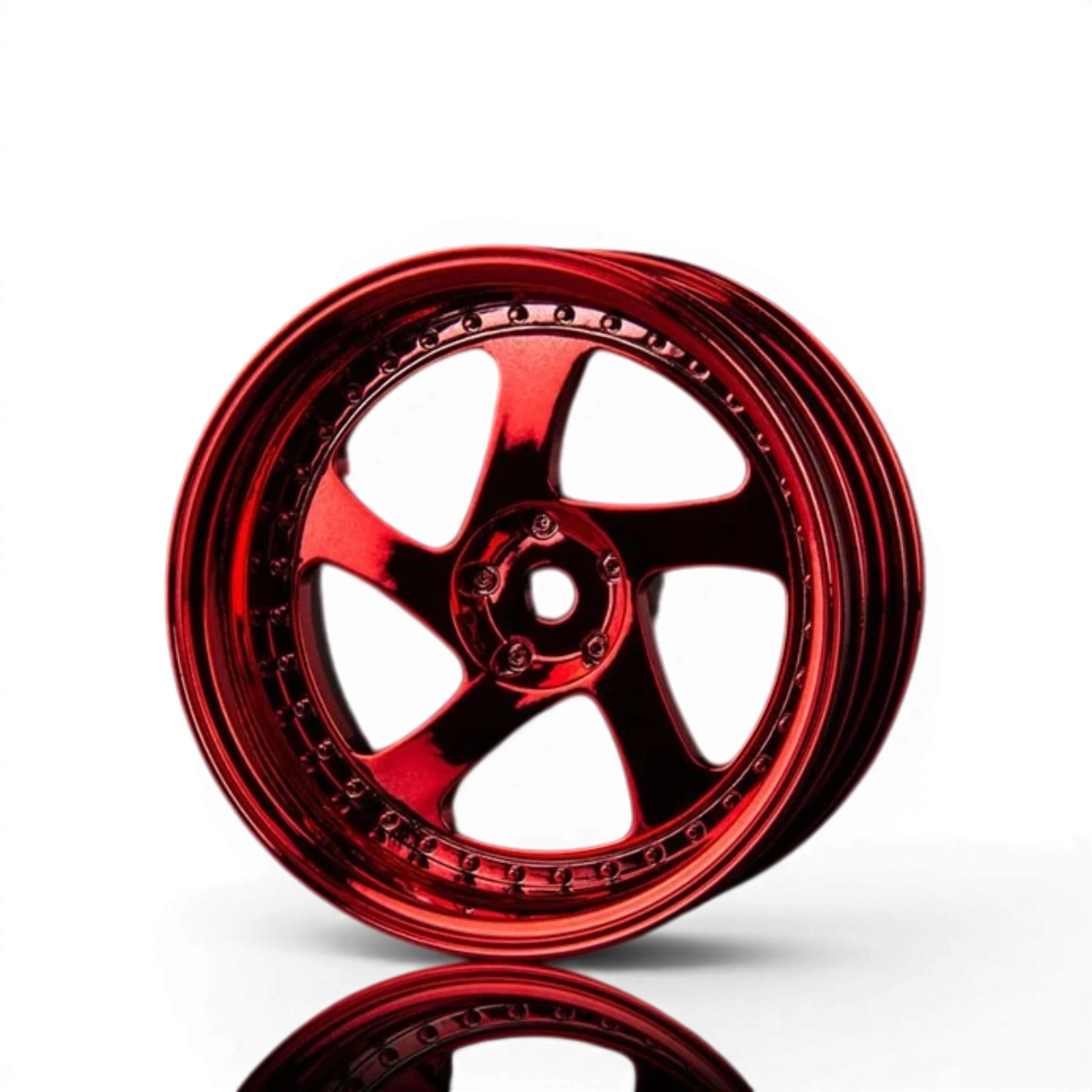 Jantes TMB +8 rouges de Max Speed Technology, roues en alliage avec finition brillante et design moderne.