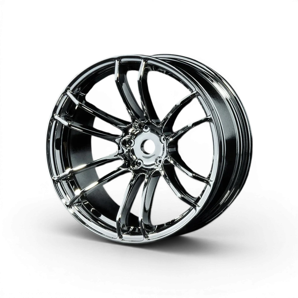 Jantes TSP +7 Chromes de Max Speed Technology, roues en alliage avec finition chromée brillante, vue de face.