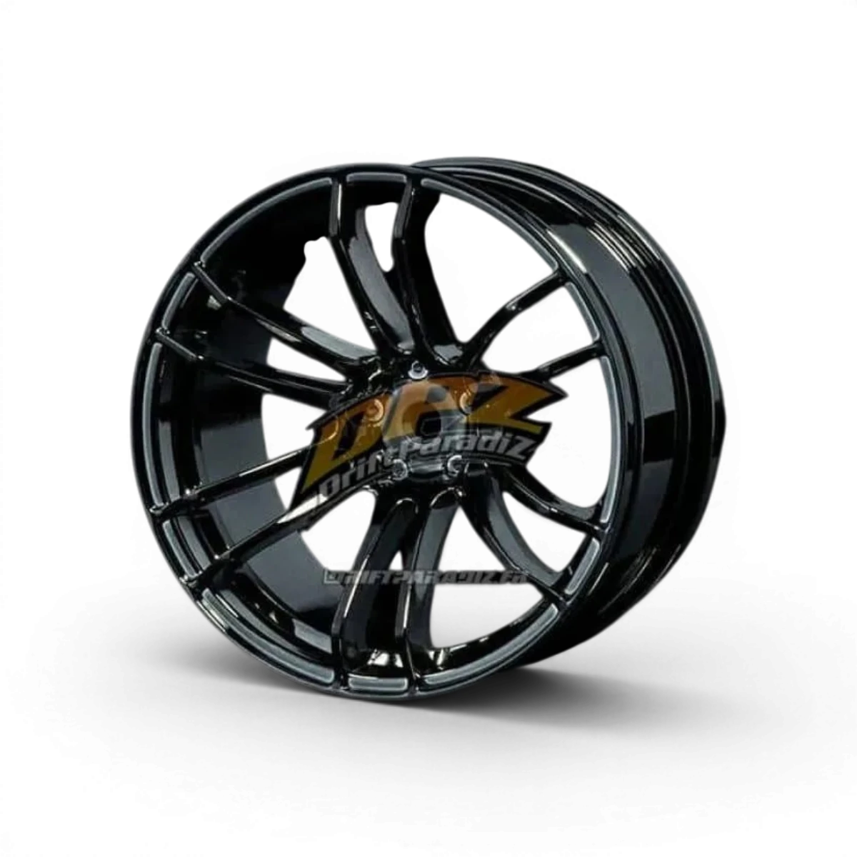 Jantes TSP +7 Chromes/noires de Max Speed Technology, roues en alliage avec finition chromée et noire, pour voiture sportive.