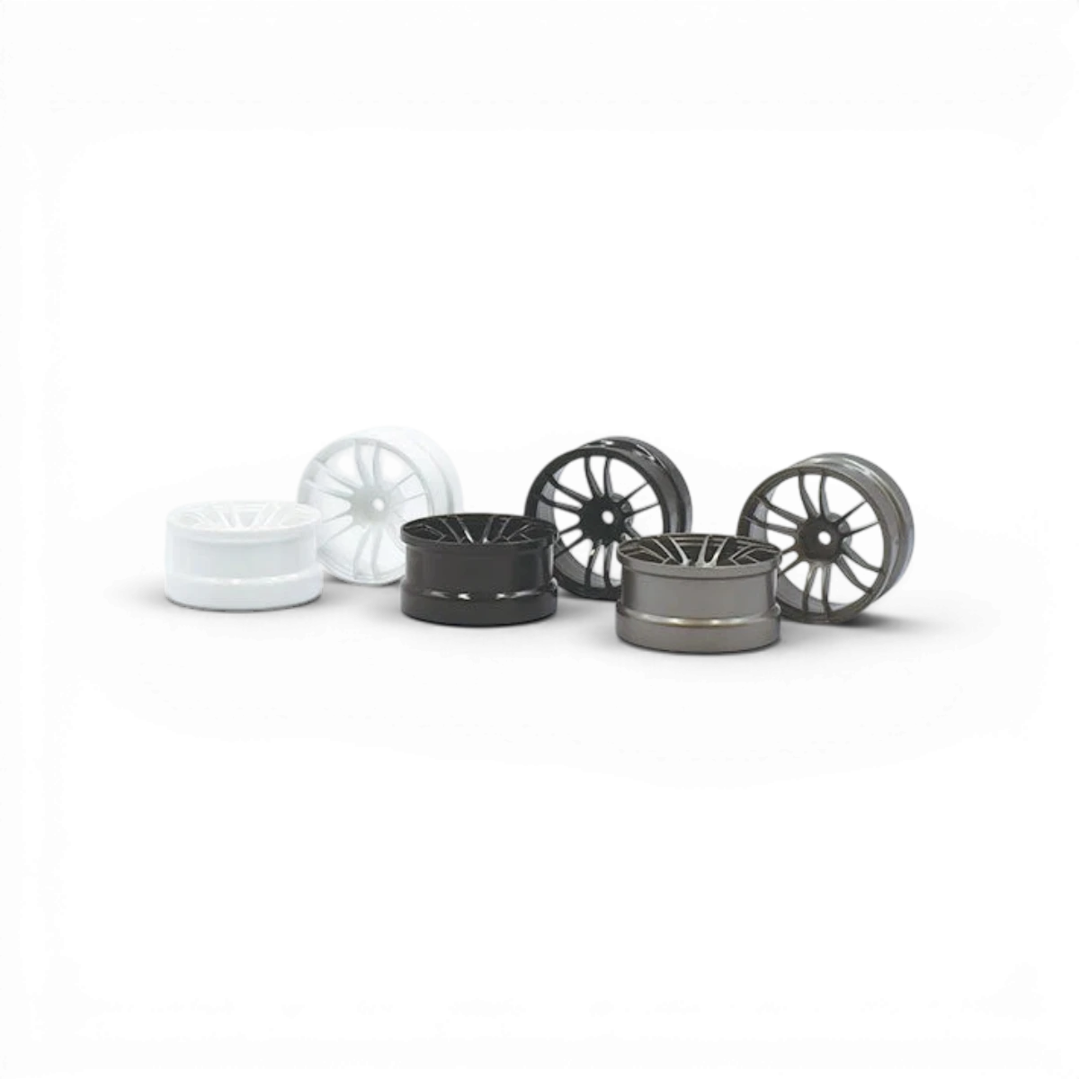 Jantes UL12 Offset 8mm noires de la marque Team Reve D pour roues, vue en gros plan montrant le design de la jante.