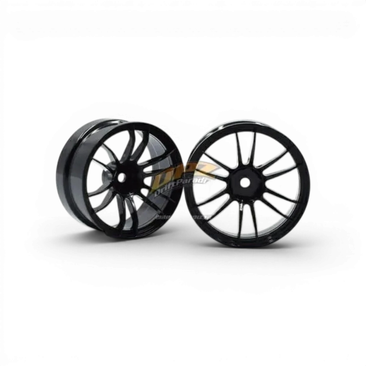 Jantes UL12 Offset 8mm noires de Team Reve D, roues en alliage noir avec design élégant, pour véhicule sportif.