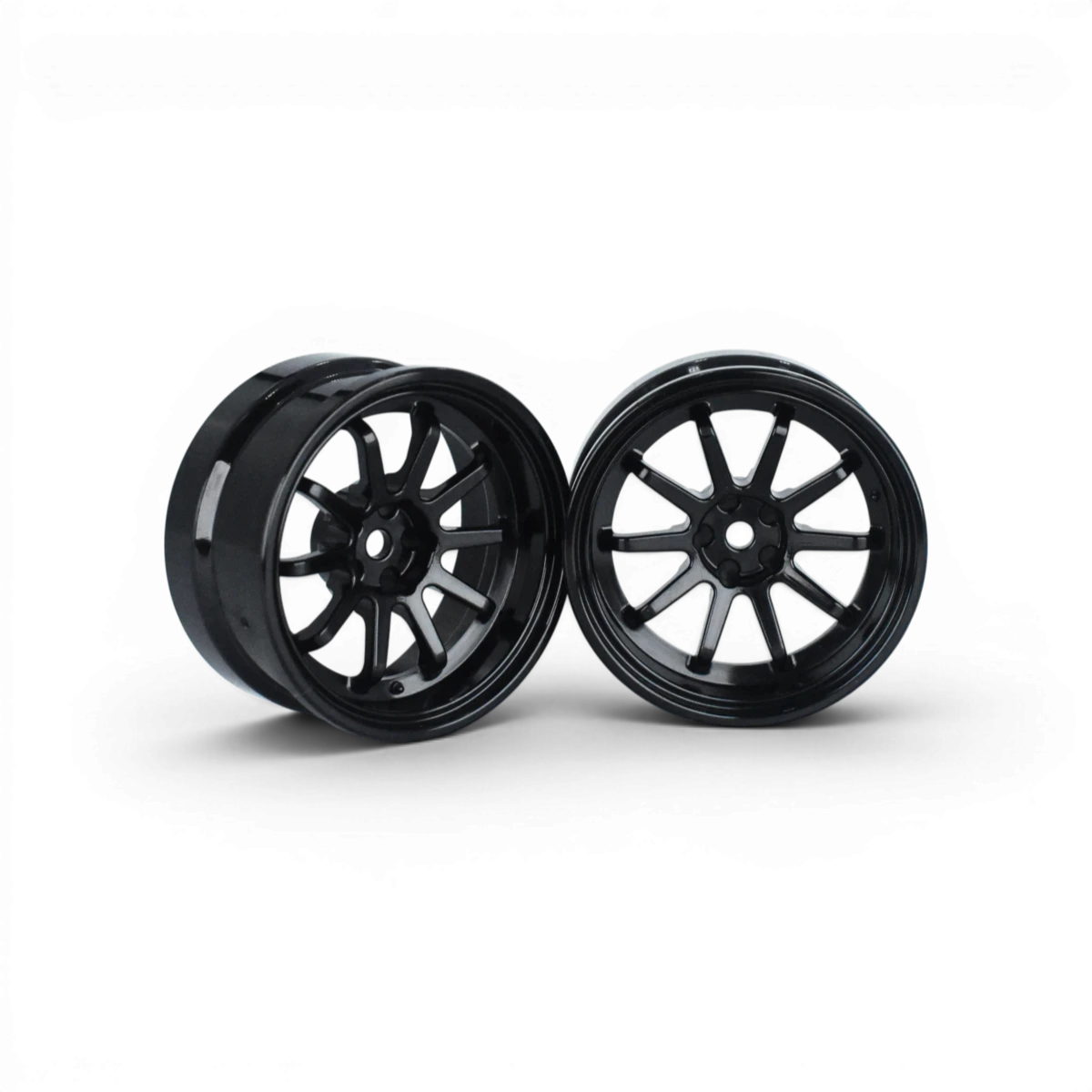 Jantes VR10 Offset 6mm noires de la marque Team Reve D, roues légères pour voiture sportive, vue de face.