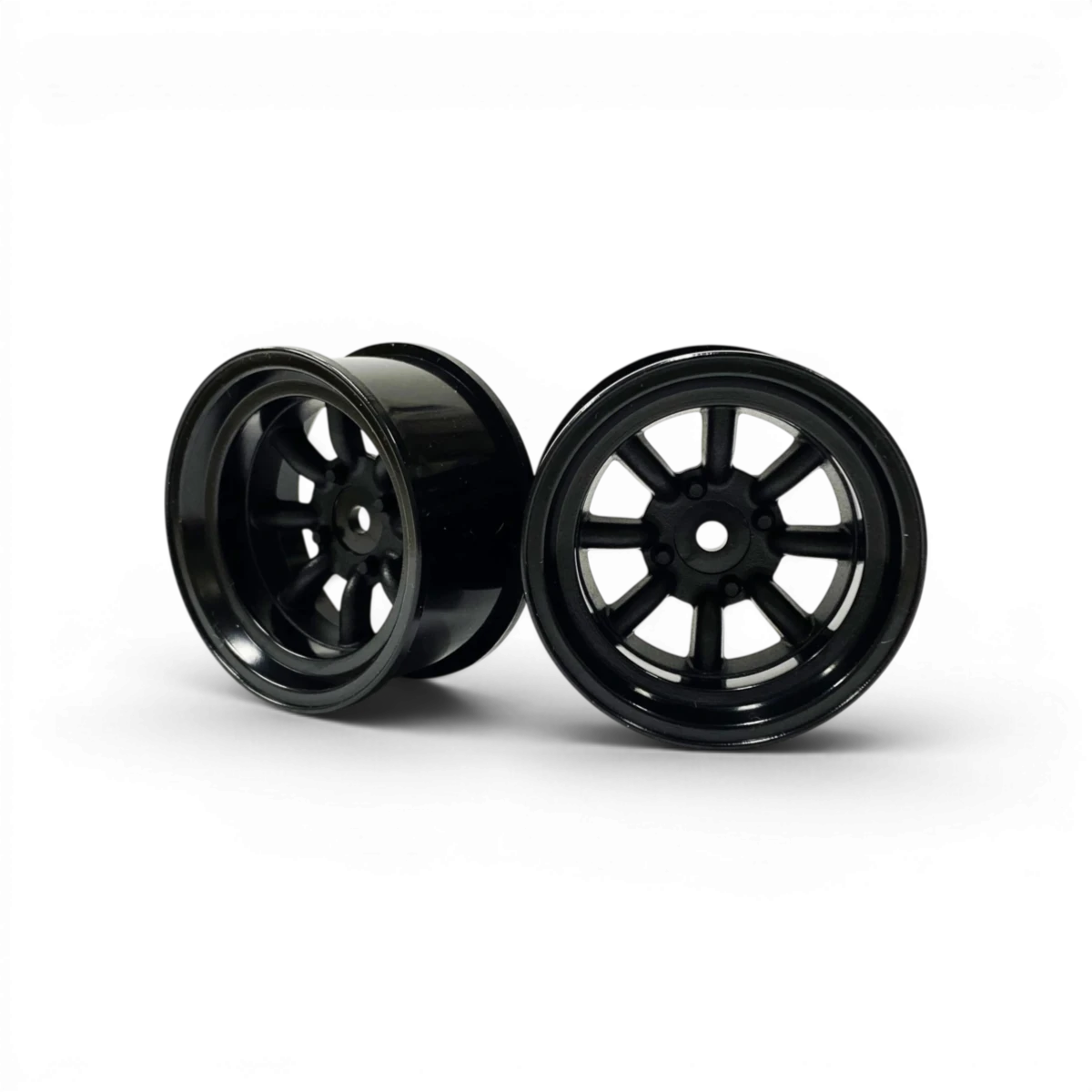 Jantes Watanabe noires de marque Topline, roues avec offset +10, visibles en gros plan sur fond neutre.