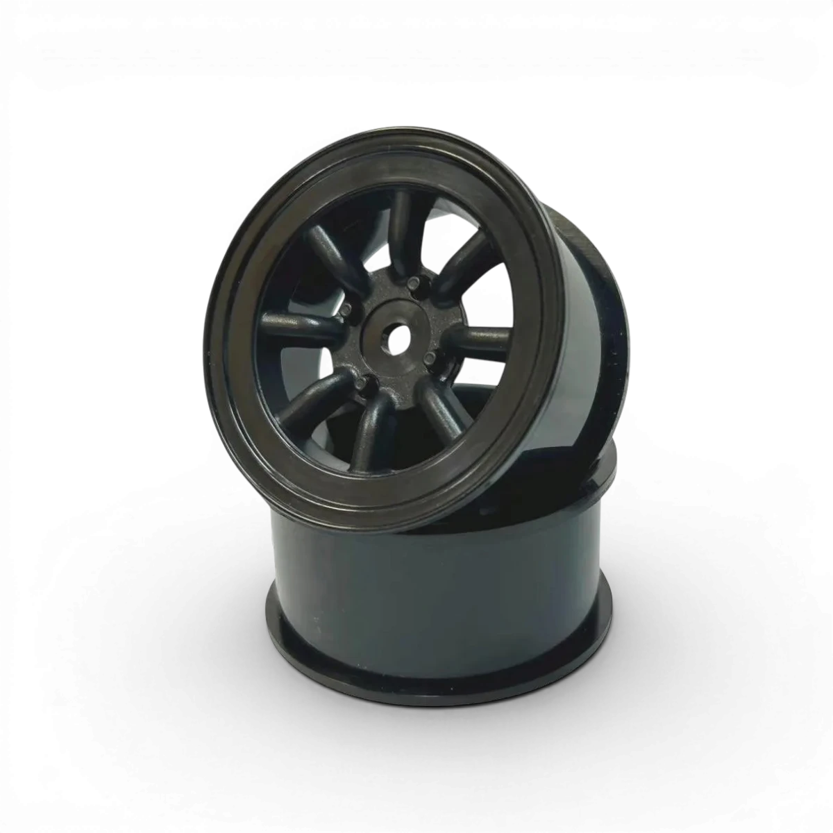 Jantes Watanabe noires pour voiture, modèle offset +2, en alliage, avec finition élégante, marque Topline.
