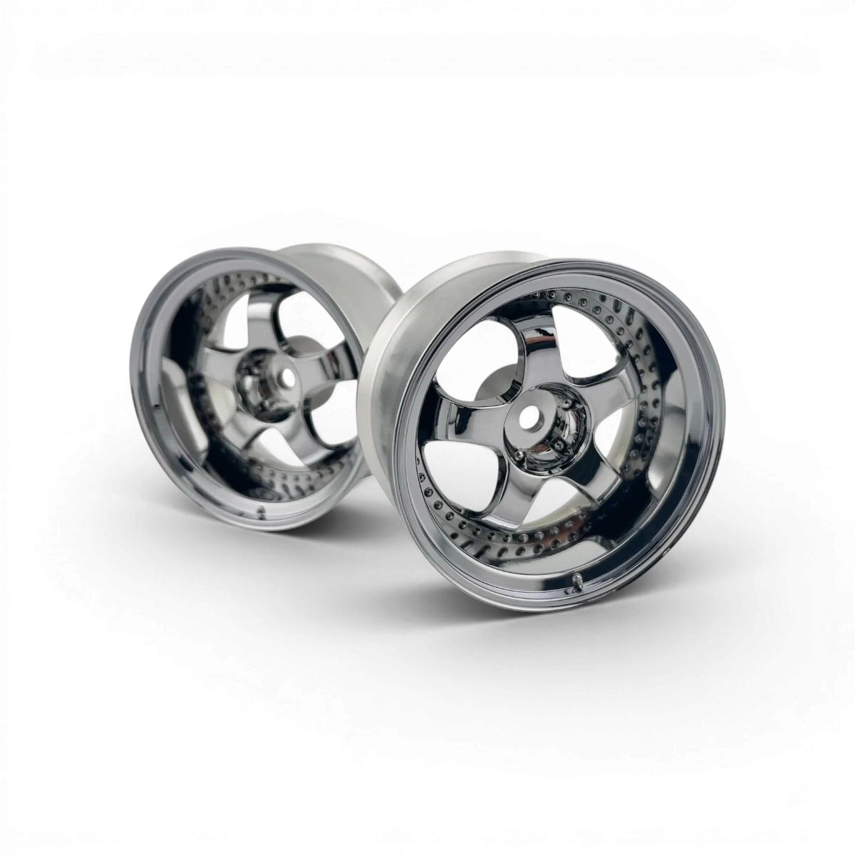 Jantes en alliage WORK MEISTER S1 3P Offset 6 Chrome, roues de voitures haut de gamme, visible avec finition chromée brillante.