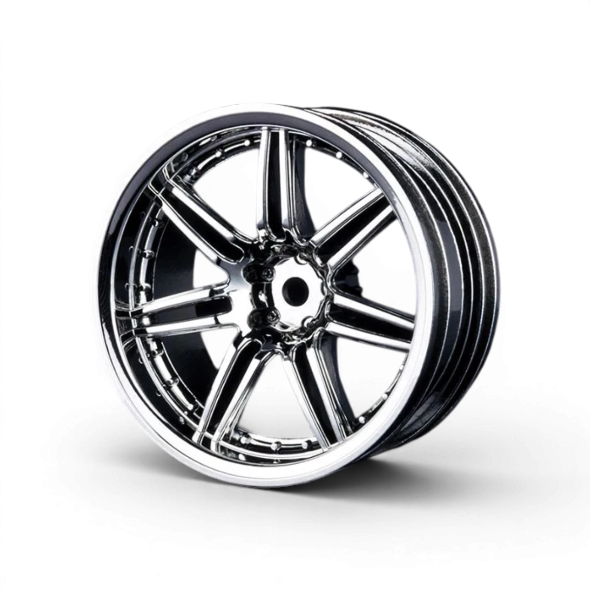 Jantes X603 +8 Chrome de Max Speed Technology, roue en alliage avec finition chromée brillante, vue de face.