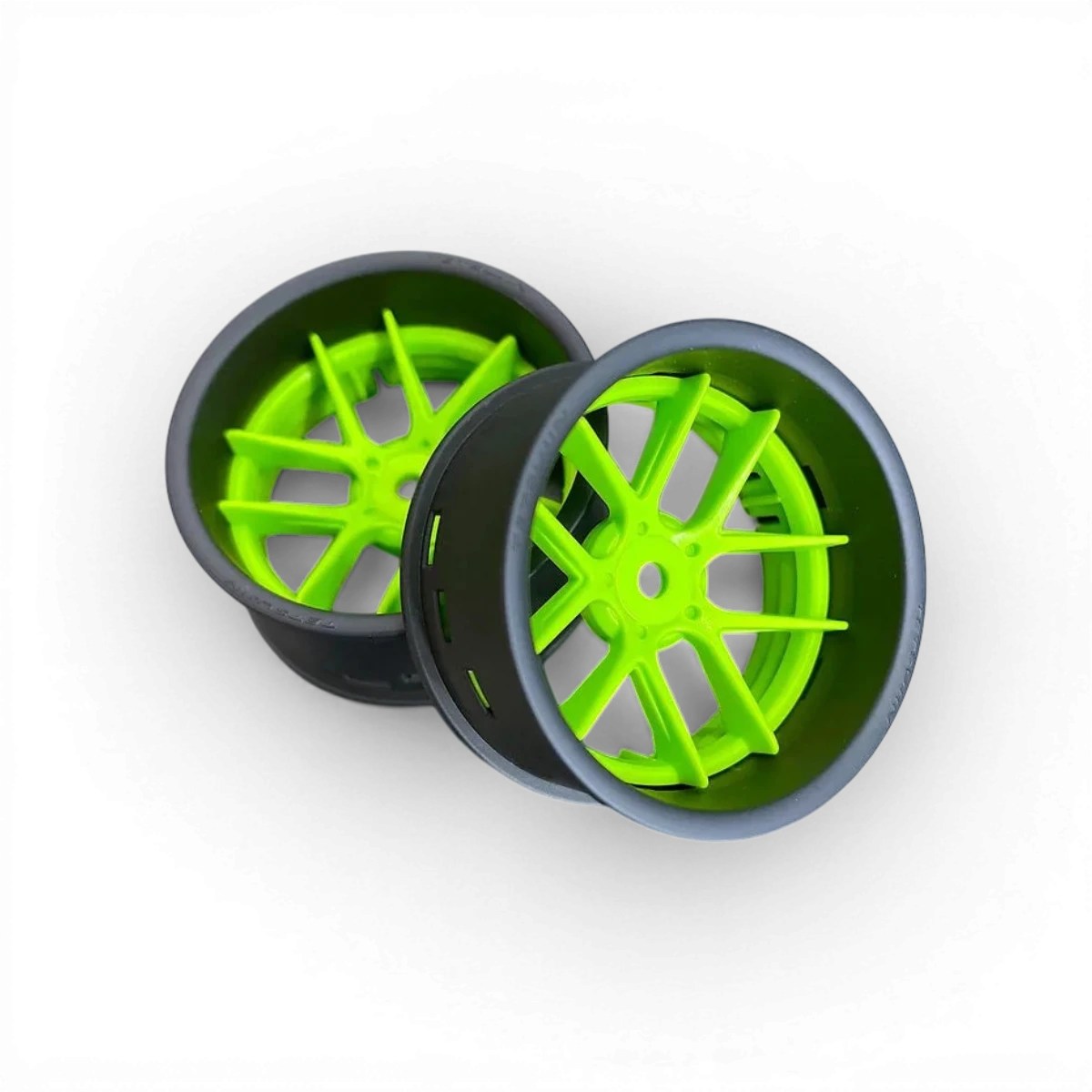 Roues Tetsujin Jasmine Vert et Noir pour skateboard, design coloré et dynamique, visibles en gros plan.