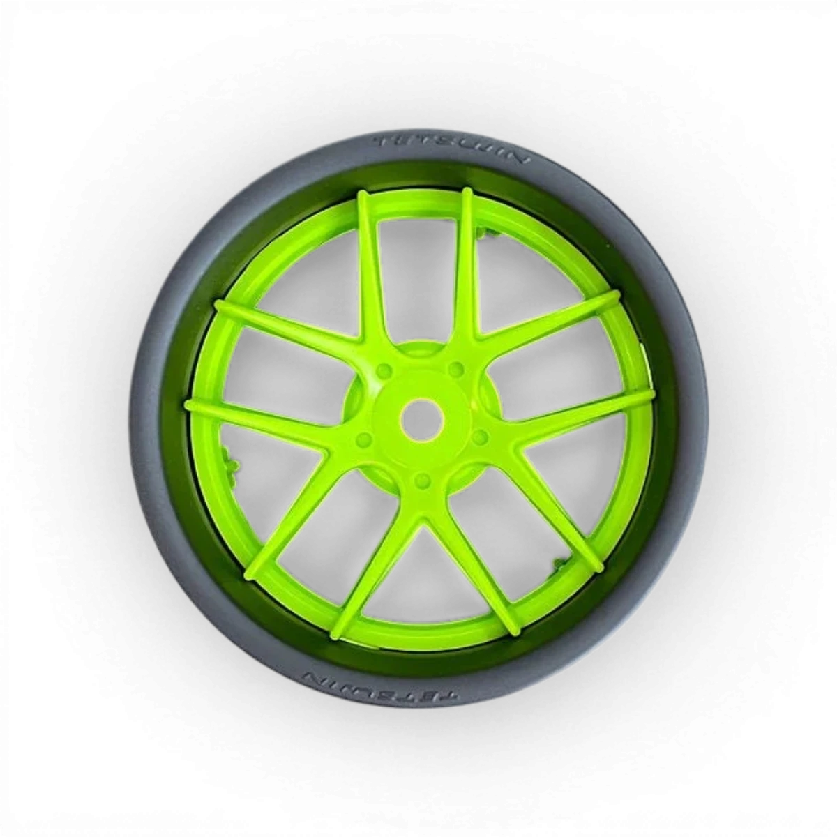 Roues Tetsujin Jasmine Vert et Noir pour drift, design élégant et performance pour voitures radiocommandées.