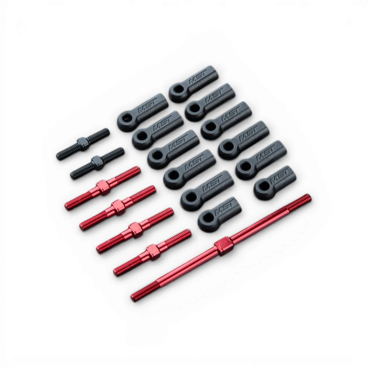 Jeu complet de biellettes réglables en aluminium pour RMX 4, pièces détachées de la marque Max Speed Technology.