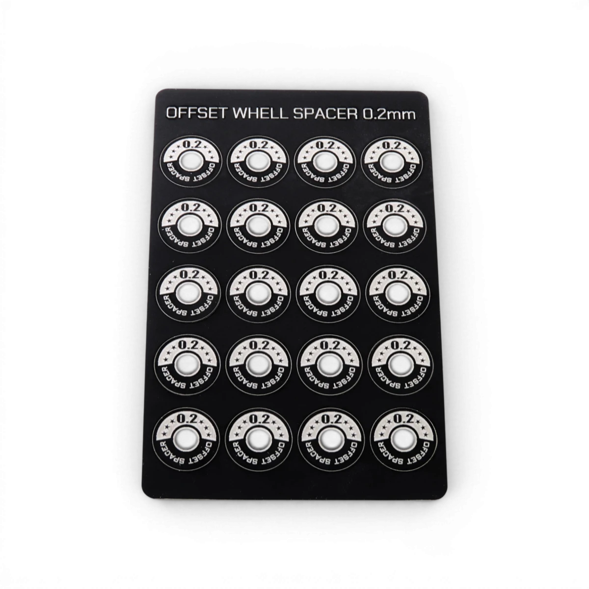 Jeu de 20 cales de roue offset 0,2 mm Wrap-UP Next, pièces détachées pour ajustement précis des roues.