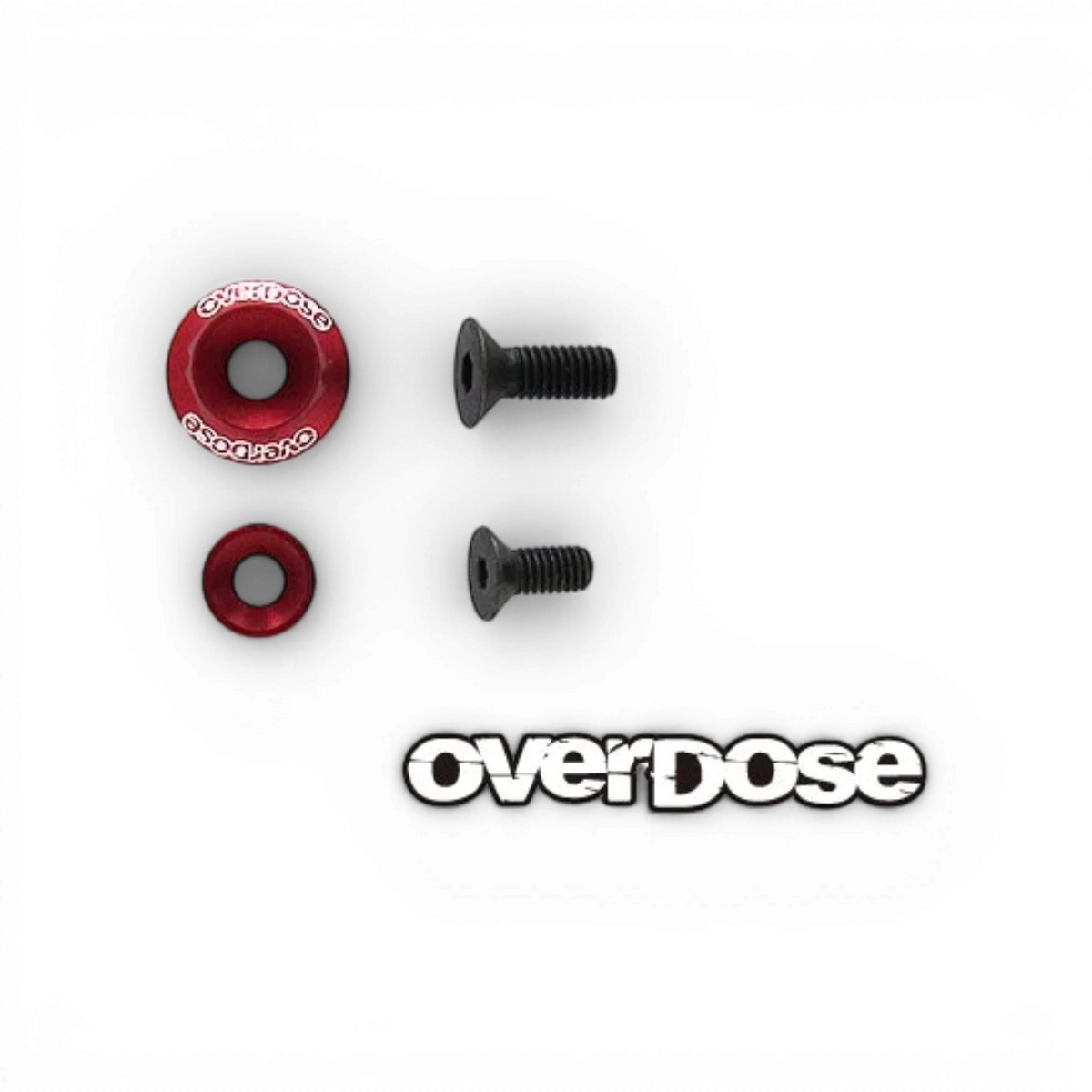 Rondelles de roue OD noires pour pièces détachées Overdose, compatible OD2713B, image d'une pièce unique pour drift et performance.