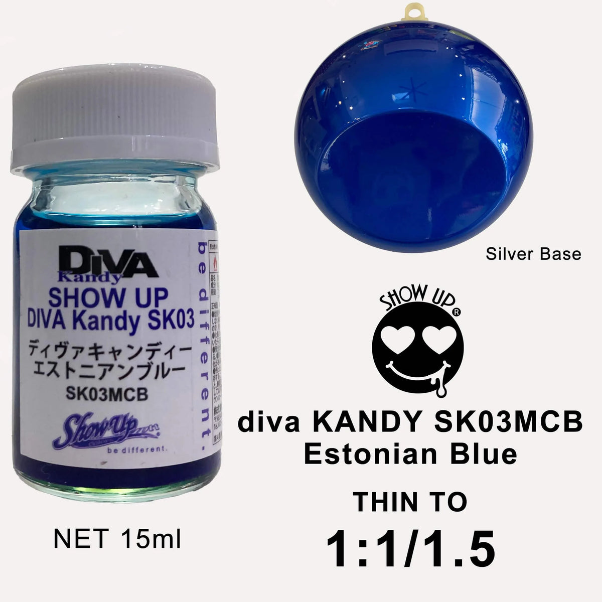Lingerie Kandy DIVA Bleu d'Estonie de Show UP, soutien-gorge en dentelle bleue avec détails élégants.