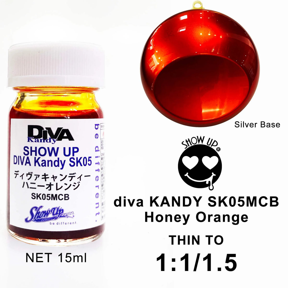 Gâteau Kandy DIVA à l'orange et miel de la marque Show UP, décoré avec des motifs colorés.
