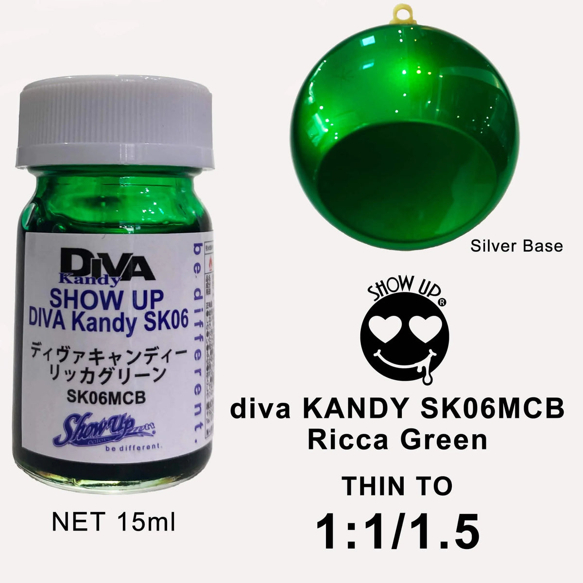 Lunettes de soleil Kandy DIVA vert riche de la marque Show UP, avec monture élégante et design tendance.