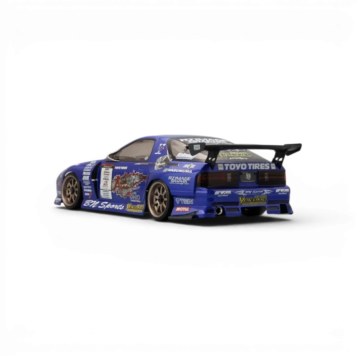 Kit autocolants Team Samurai de Yokomo pour personnalisation de voiture de drift, avec motifs japonais et design distinctif.