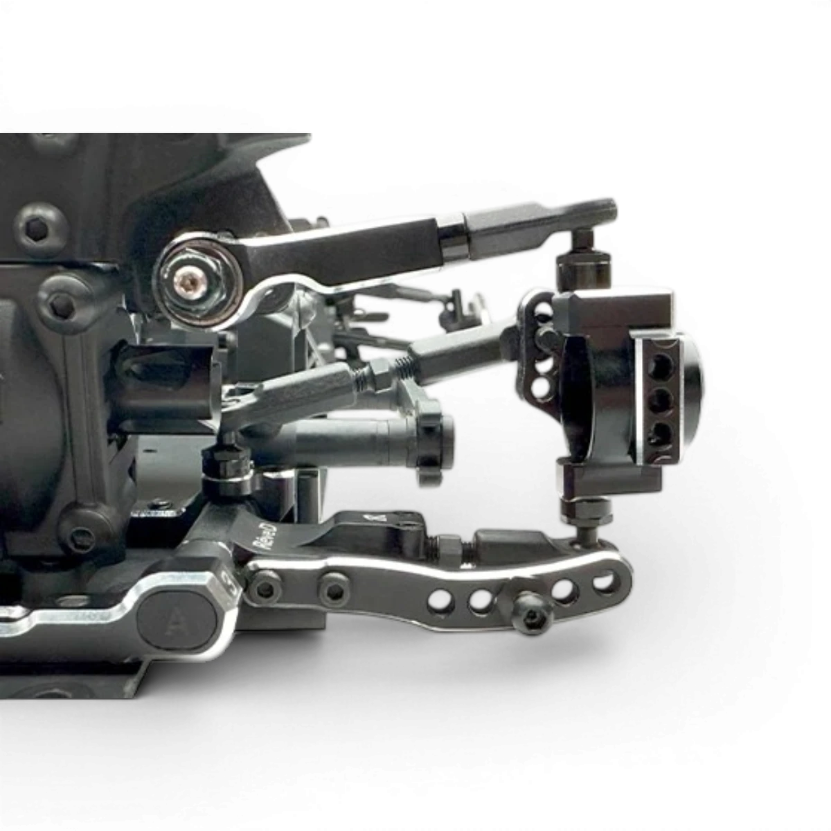 Kit de conversion A-arm arrière pour RDX RC Drift, de la marque Team Reve D, avec composants visibles sur l'image.