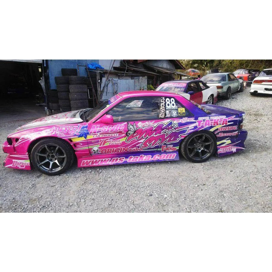 Kit de décoration pour Nissan S13 Miki Takagi 2017, personnalisé avec motifs colorés, par PS-Taka.