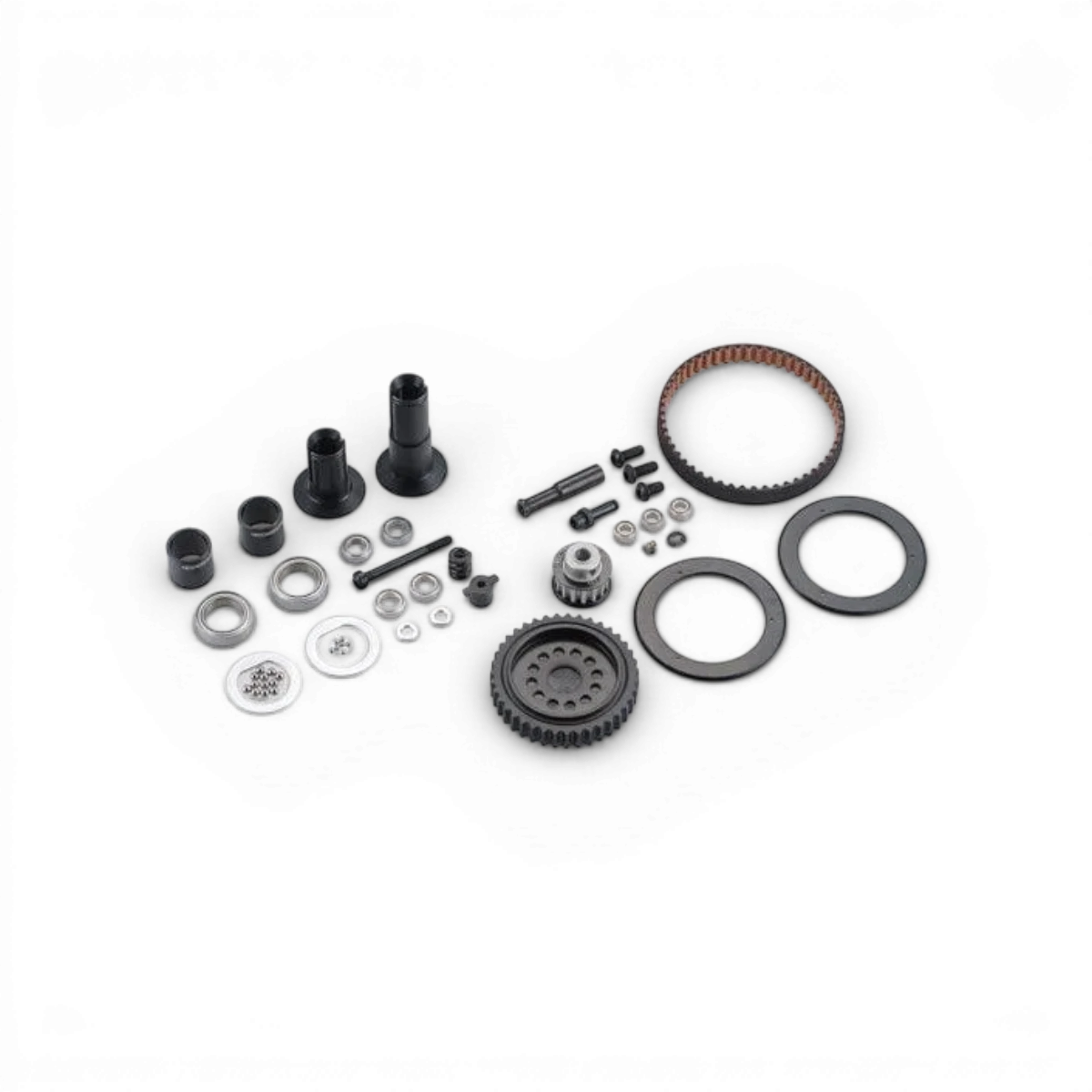 Kit différentiel à billes avec courroie pour OD3835-7, pièce détachée Overdose, montrant le kit complet avec courroie et composants.