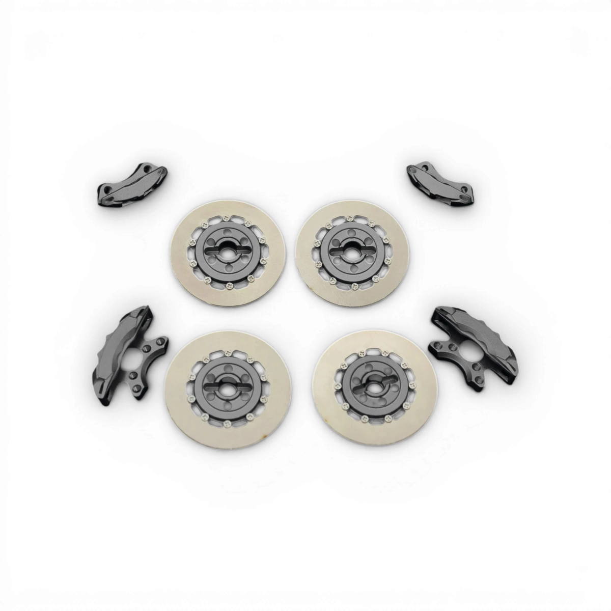 Kit d'étriers et rotors SR Series RhinoRacing pour vélo, avec composants de freinage robustes et performants.