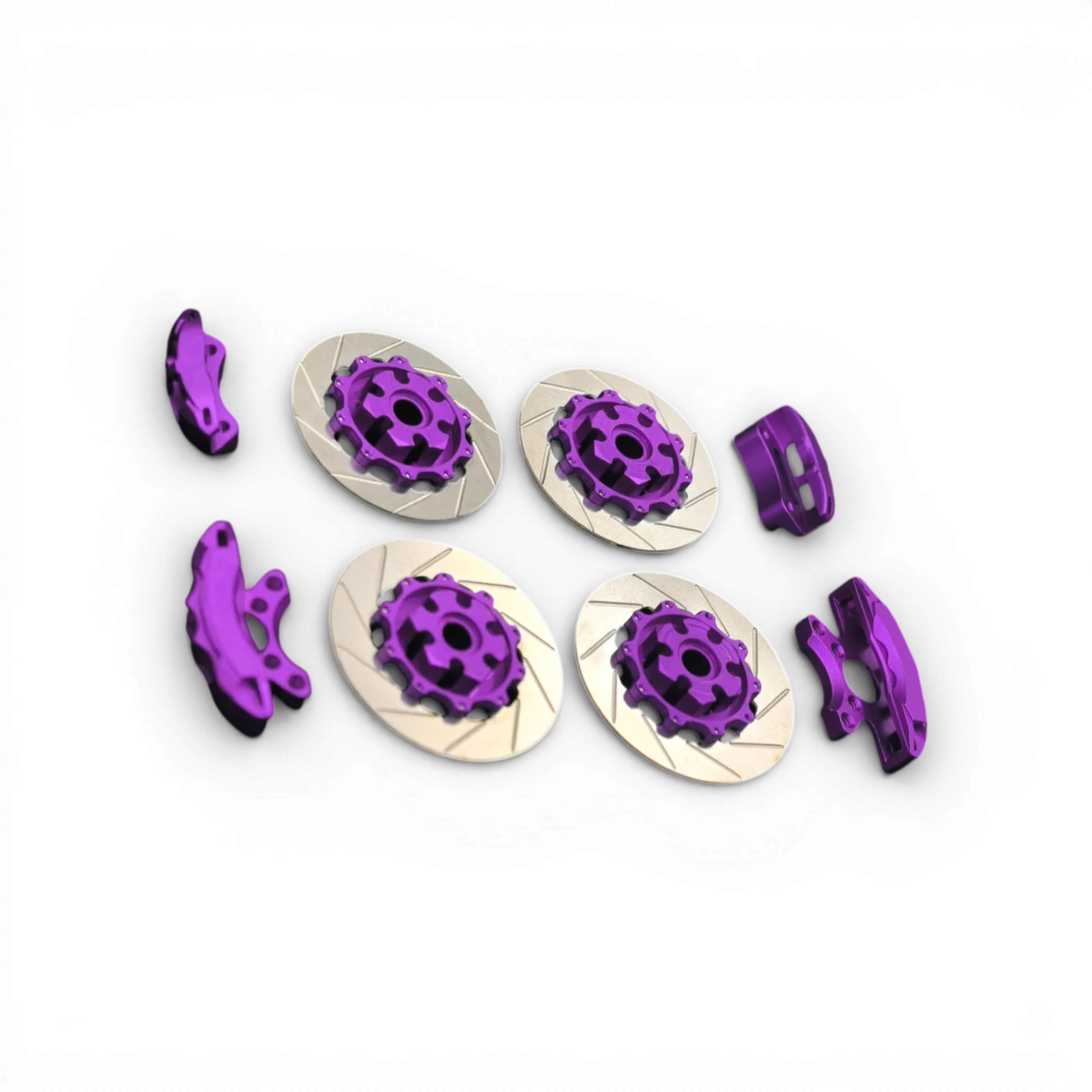 Kit de étriers et rotors SR Series RhinoRacing pour véhicules, avec composants en métal et fixation visible.