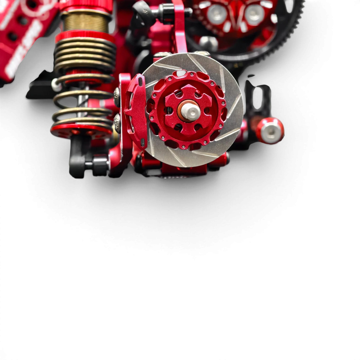 Kit de étriers et rotors SR Series RhinoRacing pour voiture, composants de freinage haute performance, visibles en détail.