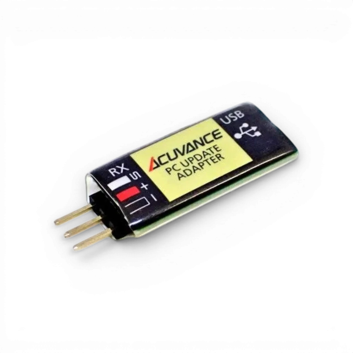 Kit de mise à jour USB version 3 pour Windows de la marque Acuvance, contenant un câble et un logiciel électronique.