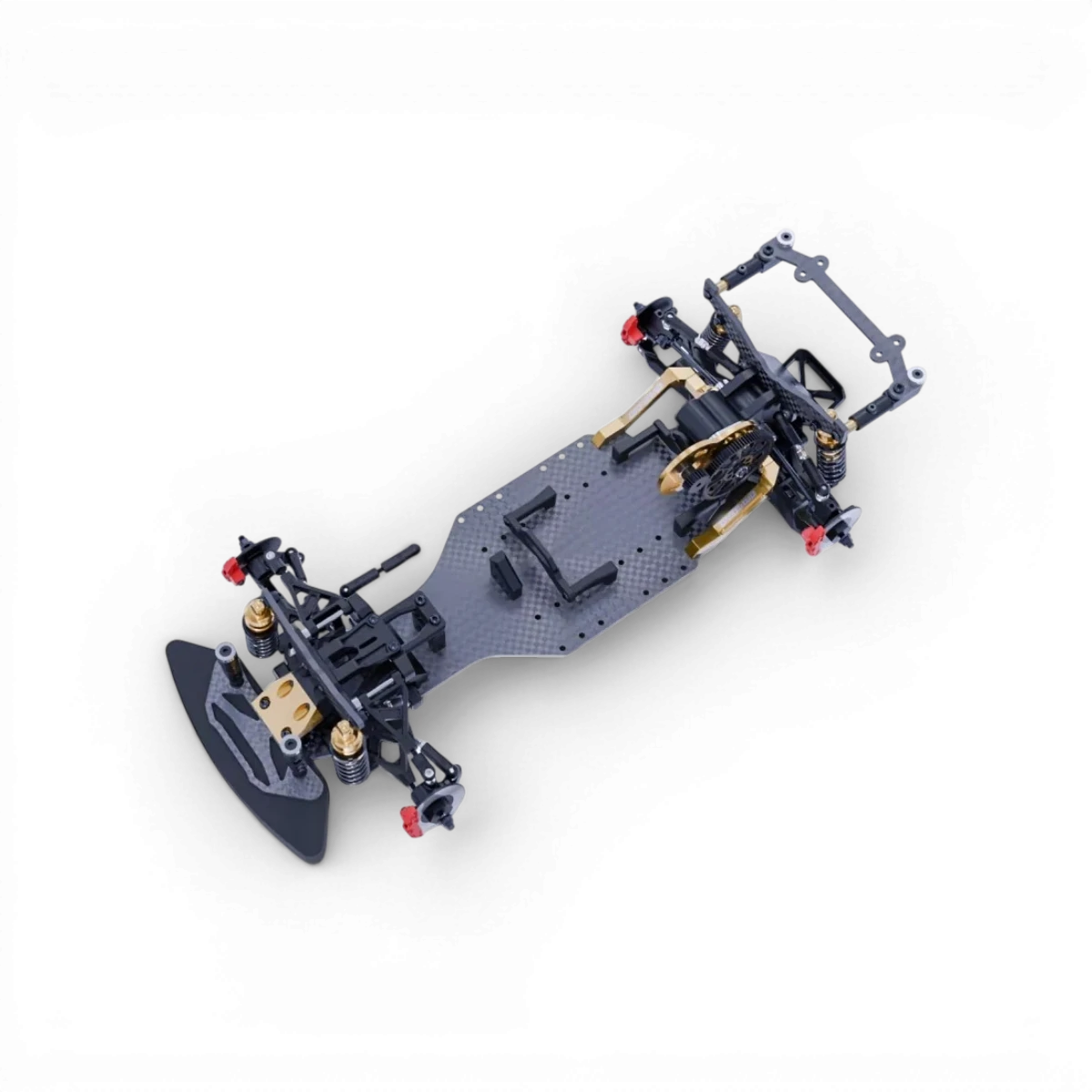 Kit de drift HOBBYTECH Over-D10 1/10ème, comprenant pièces pour modèle RC drift en plastique noir et composants détaillés