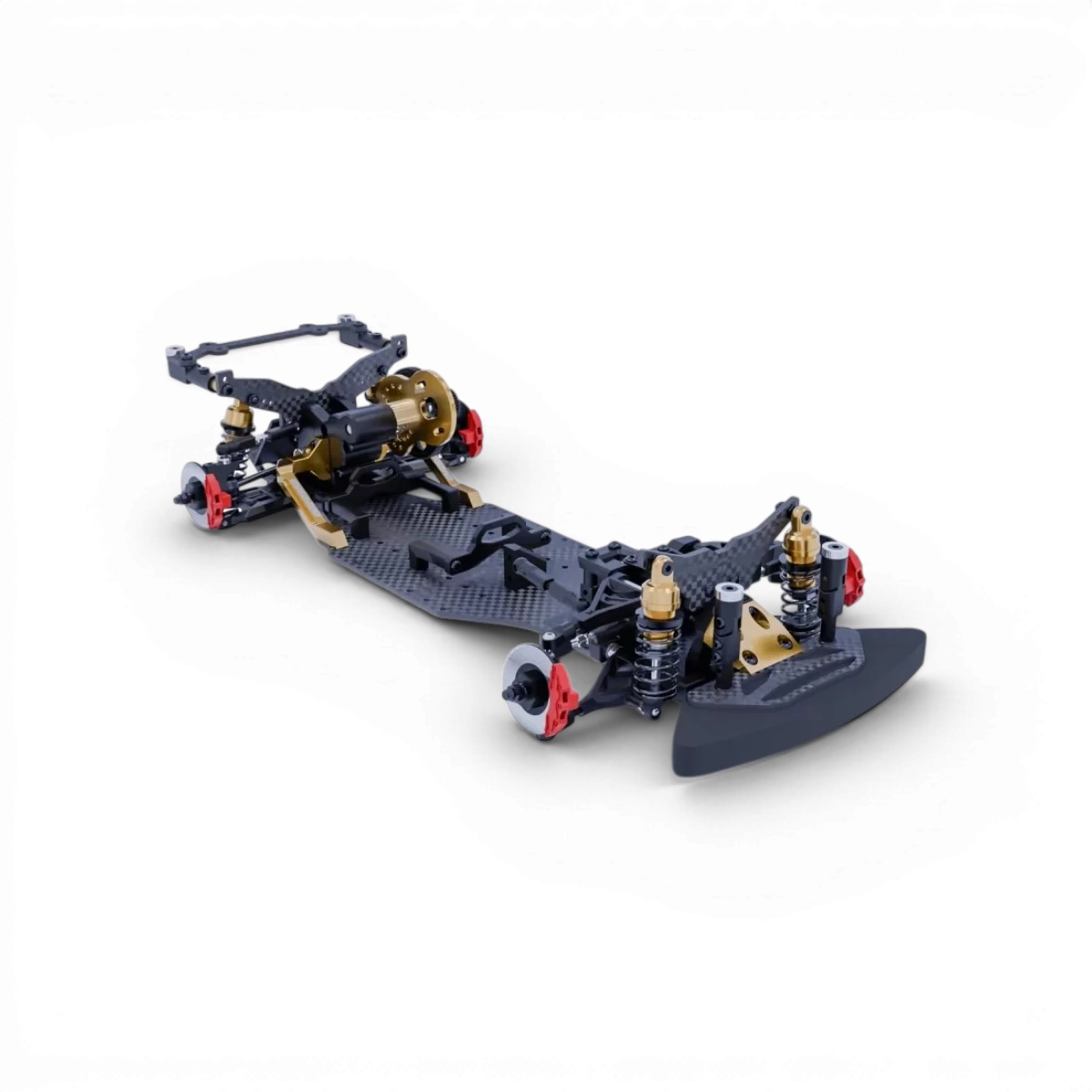 Kit de drift HOBBYTECH Over-D10 1/10ème avec pièces détaillées pour voiture radiocommandée, vue des composants du kit.